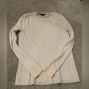 Cream wool Banana Republic ribbed sweater size small